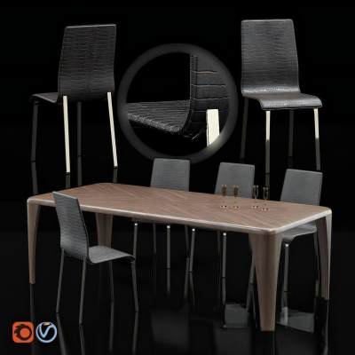 现代餐桌椅子组合 餐椅 餐桌